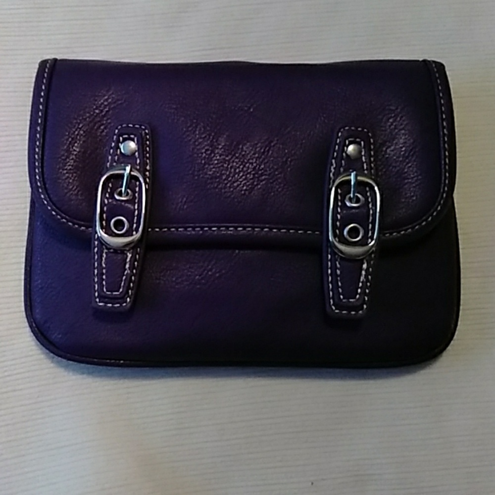 Grape purple clutch w/strap LYNN by Grace Adele